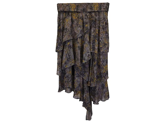 Isabel Marant Étoile Jeezon Ruffled Skirt in Multicolor Viscose Multiple colors Cellulose fibre  ref.1017582