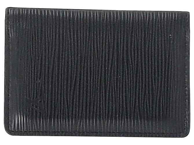 Louis Vuitton Pocket Organizer/Card Holder in Black Epi Leather   ref.1017592