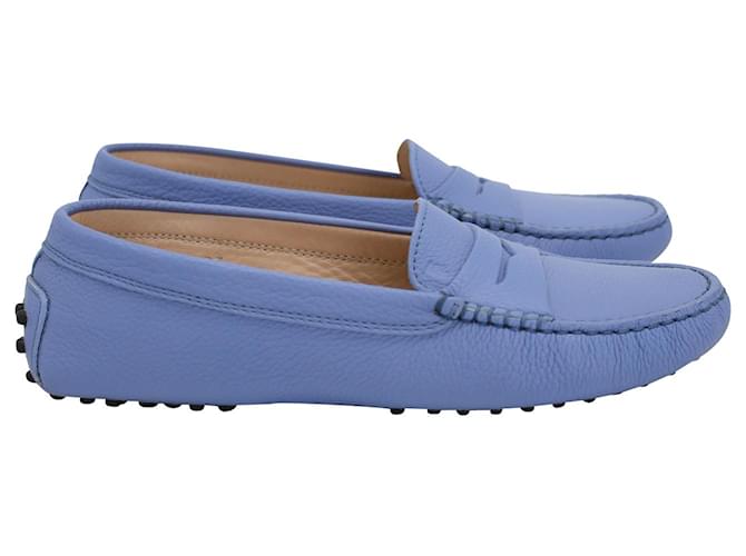 Tod's Gommino Loafers in Pastel Blue Leather  ref.1017595