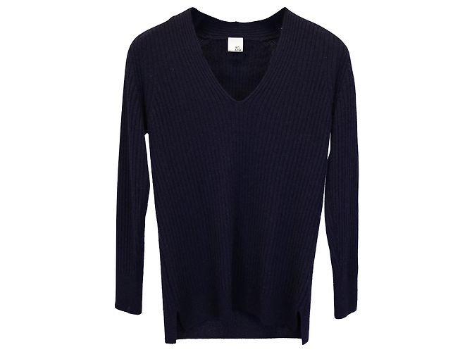 Pull Col V Iris & Ink en Cachemire Bleu Marine