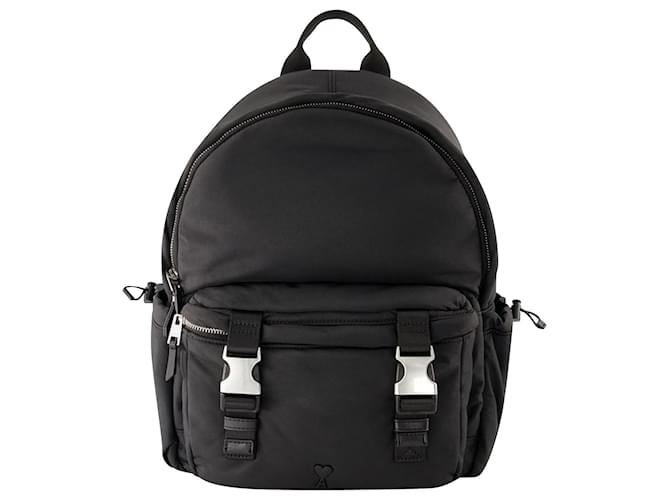 Backpack Ami De Coeur - AMI Paris - Synthetic - Black  ref.1017695
