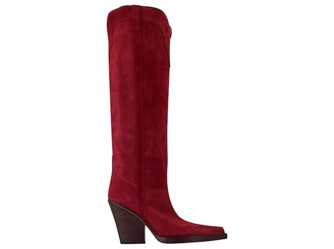 Eldorado 100 Botas - Paris Texas - Piel - Burdeos Roja Cuero  ref.1017702