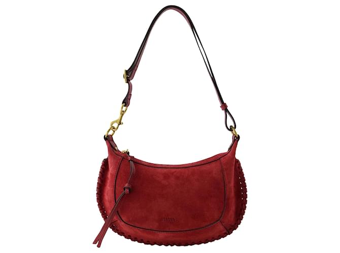 Bolsa Crossbody Oskan Moon Gb - Isabel Marant - Couro - Jacarandá Vermelho Bordeaux Bezerro-como bezerro  ref.1017754