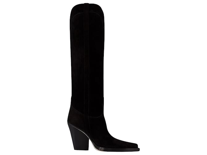 El Dorado 100 Boots - Paris Texas - Leather - Black Pony-style calfskin  ref.1017755
