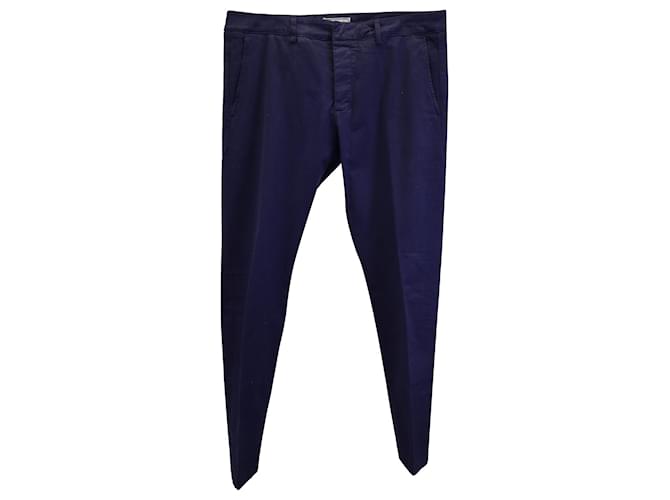 Pantalón chino Ami Paris de algodón azul marino  ref.1017778