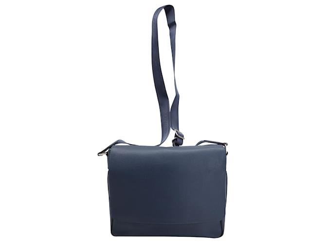 Louis Vuitton PM Taiga Roman Messenger Bag in Blue Leather  ref.1017799