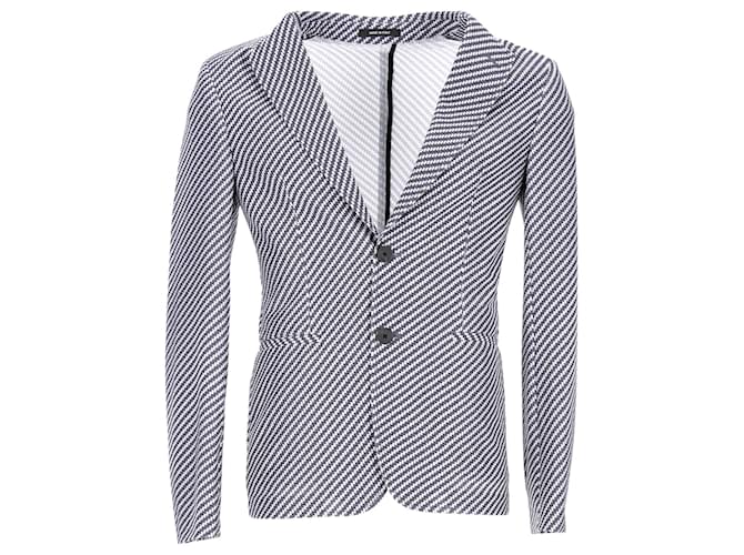 Manteau à motifs Giorgio Armani en polyester gris  ref.1017801