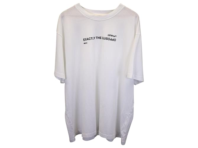 Off White T-shirt Off-White Spiral Opposite in cotone Bianco  ref.1017849