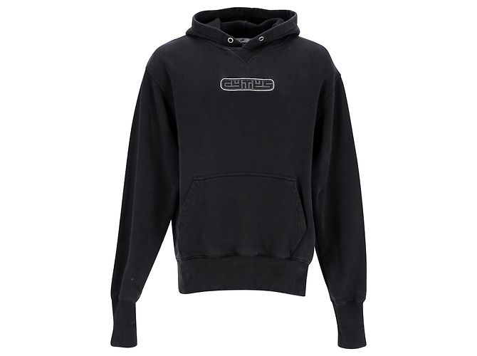 Autre Marque Eytys Lewis Logo-Patch-Hoodie aus schwarzer Bio-Baumwolle