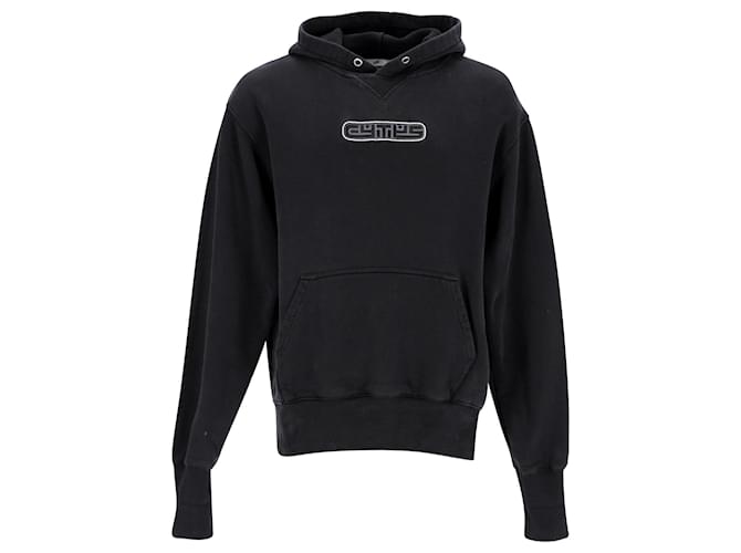 Autre Marque Eytys Lewis Logo-Patch Hoodie in Black Organic Cotton  ref.1017890