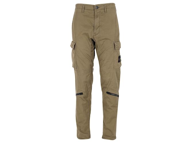 Stone Island Cargo Pants in Olive Green Cotton  ref.1017891