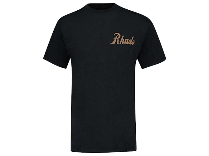 Autre Marque Camiseta Vendas e Serviços - Rhude - Algodão - Preto  ref.1017997
