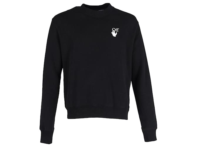 Logo Print Cotton Sweatshirt in Black - Men