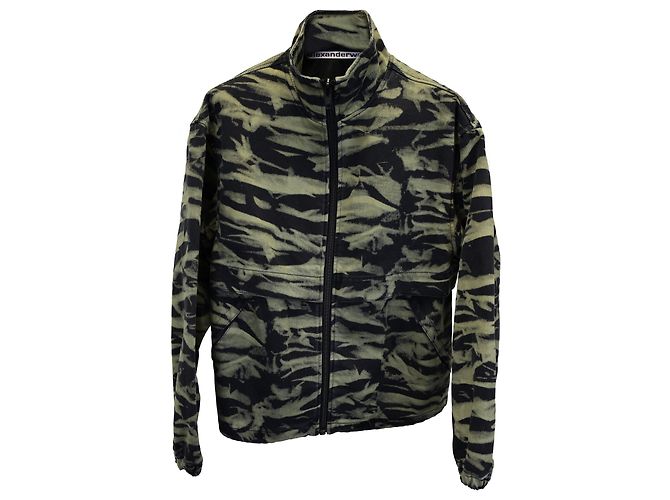 Giacca con zip frontale stampata Alexander Wang in cotone multicolore