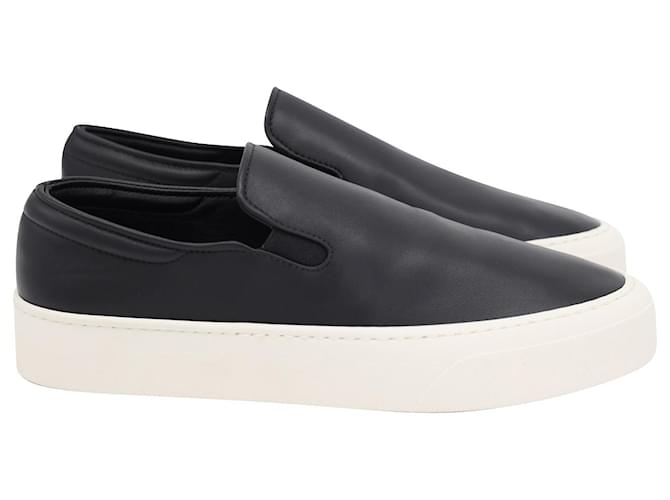 The Row Marie H Slip On Sneaker aus schwarzem Leder