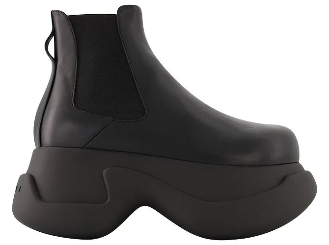 Chunky Chelsea Boots - Marni - Leather - Black