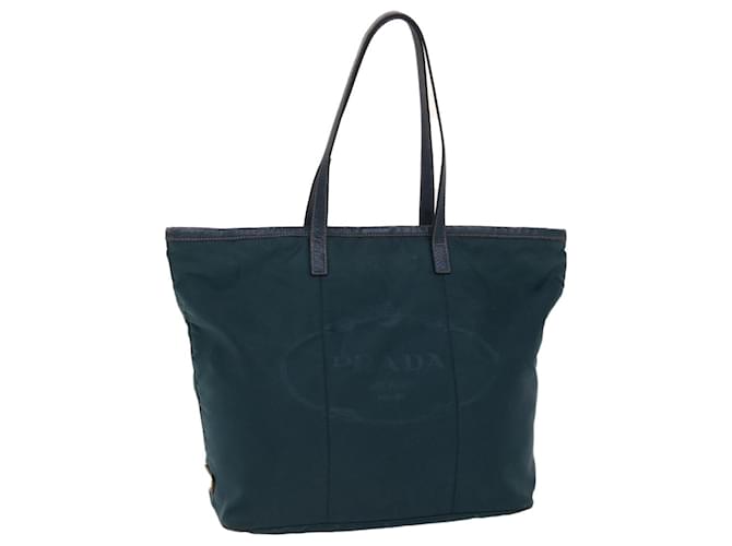 PRADA Tote Bag Nylon Leather Green Auth 49305  ref.1018593