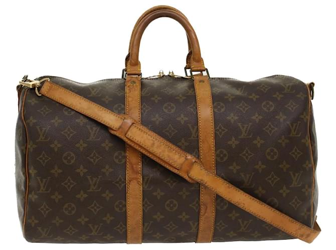 Louis Vuitton Monogram Keepall Bandouliere 45 Boston Bag M.41418 LV Auth 48635 Monogramm Leinwand  ref.1018595