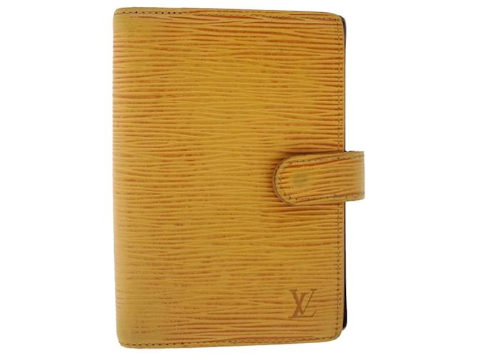LOUIS VUITTON Epi Agenda PM Day Planner Cover Yellow R20059 LV Auth 48864 Leather  ref.1018652