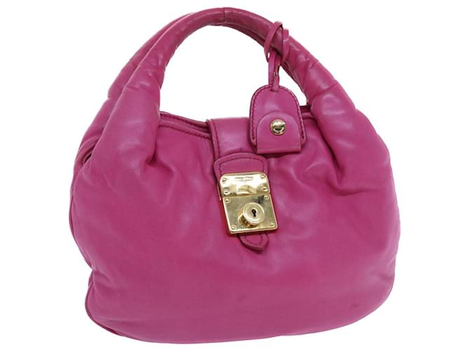 Miu Miu Hand Bag Leather Pink Auth am4820  ref.1018653