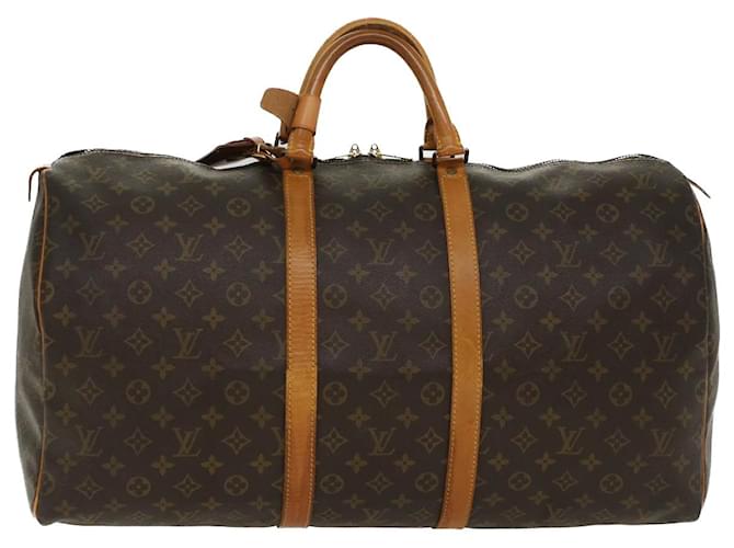 Louis Vuitton Monograma Keepall 55 Boston Bag M41424 Autenticação de LV 48859 Lona  ref.1018654