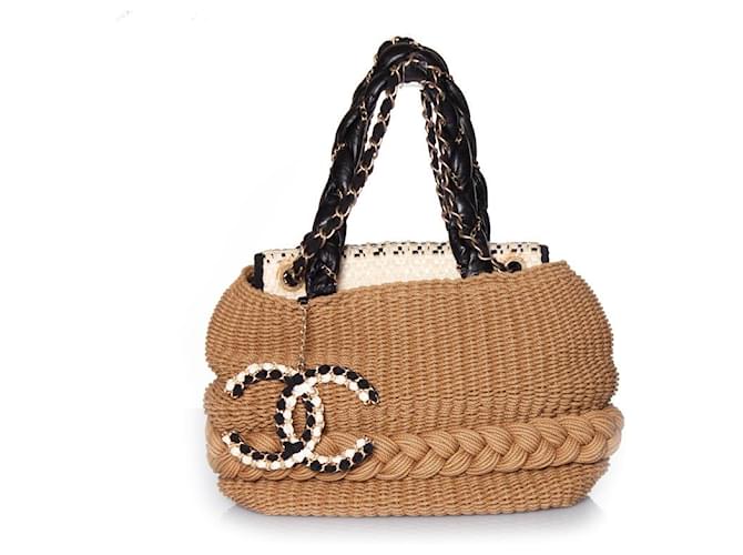 Chanel, Raffia coco country tote bag Leather  ref.1018674