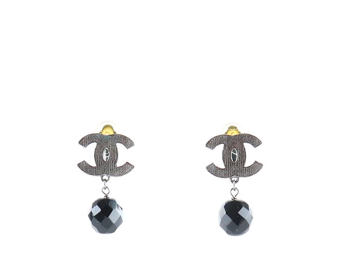 CHANEL Orecchini T.  metallo Nero
