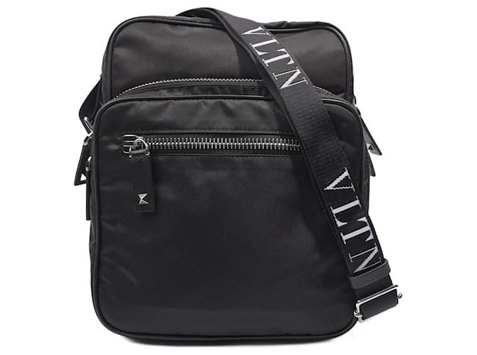 Valentino Black Nylon Rockstud Sling Backpack Valentino