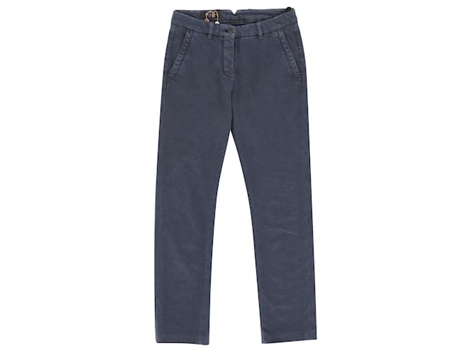 Jeans alla caviglia Loro Piana Hidalgo in denim di cotone blu scuro Blu navy Giovanni  ref.1018803