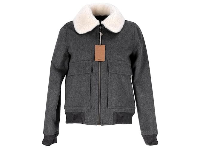 Apc a.P.C. Snowbird Jacket in Gray Wool Grey  ref.1018817