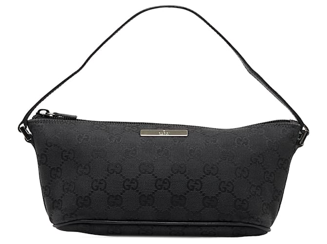 Gucci, Bags, Gucci Boat Pochette In Gg Canvas And Leather Trim