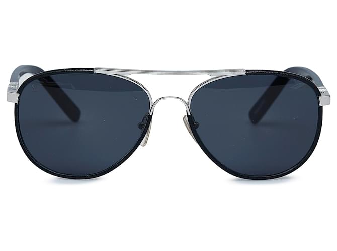 Louis Vuitton Black Attraction Pilot Aviator Sunglasses Metal ref.1018878 -  Joli Closet