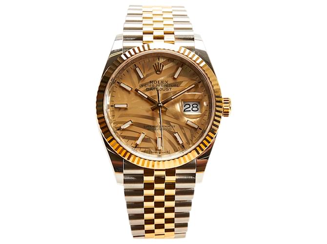 Rolex Oro Oyster Perpetual Datejust 36 Reloj con esfera en forma