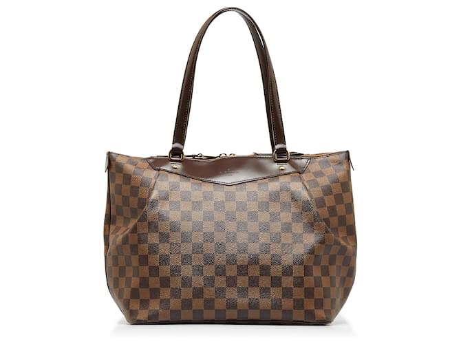 Louis Vuitton Brown Damier Ebene Westminster GM Leather Cloth Pony-style calfskin  ref.1018892