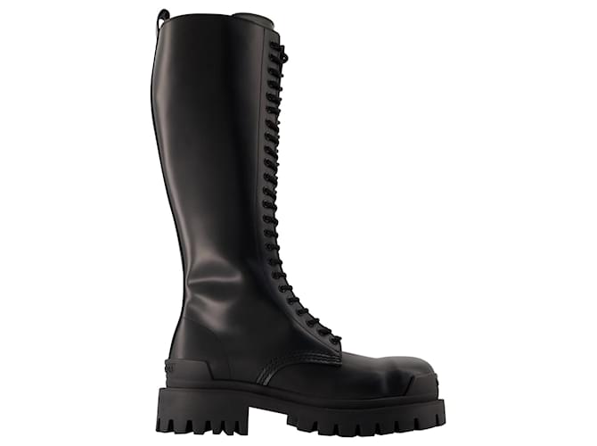 Strike L20 Boots - Balenciaga - Leather - Black  ref.1018934
