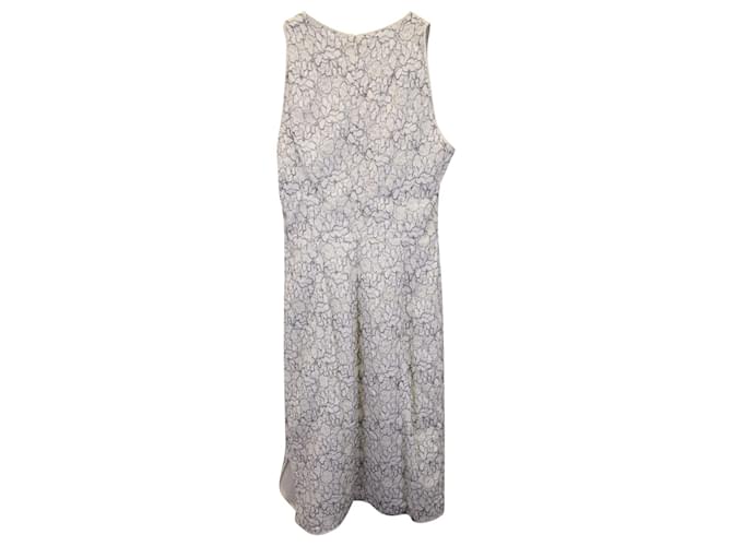 Nina Ricci Sleeveless Floral Dress in White Cotton Lace  ref.1018981