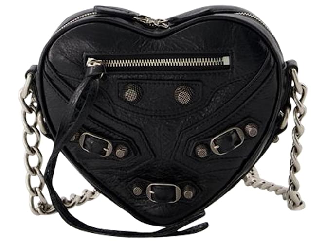 Cag Heart Mini-Tasche – Balenciaga – Leder – Schwarz  ref.1018994