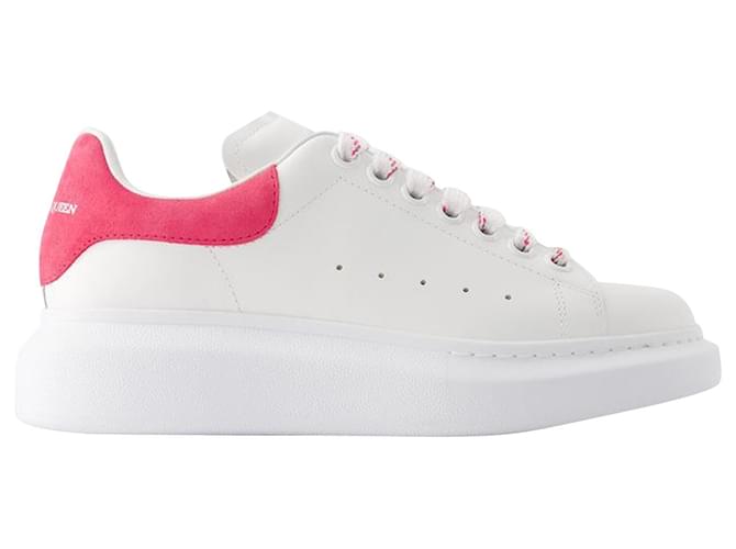 alexander mcqueen white and pink sneakers