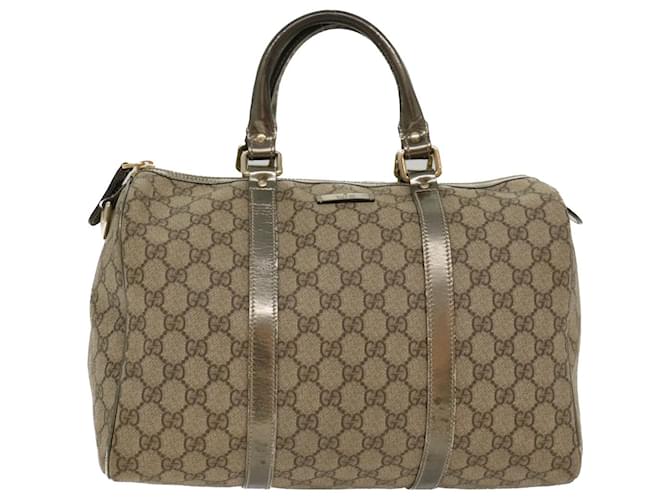 Gucci Green/Beige GG Supreme Canvas And Leather Medium Joy Boston Bag Gucci