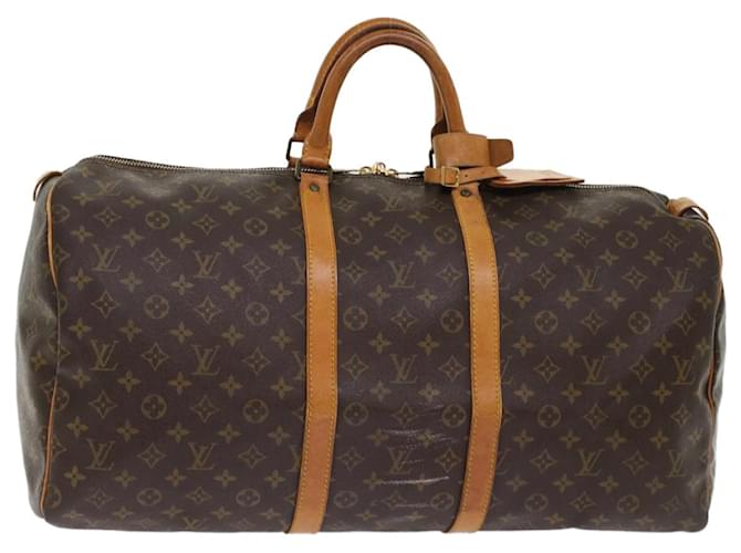 Louis Vuitton Monogram Keepall 55 Boston Bag M41424 LV Auth 48430 Cloth  ref.1019091