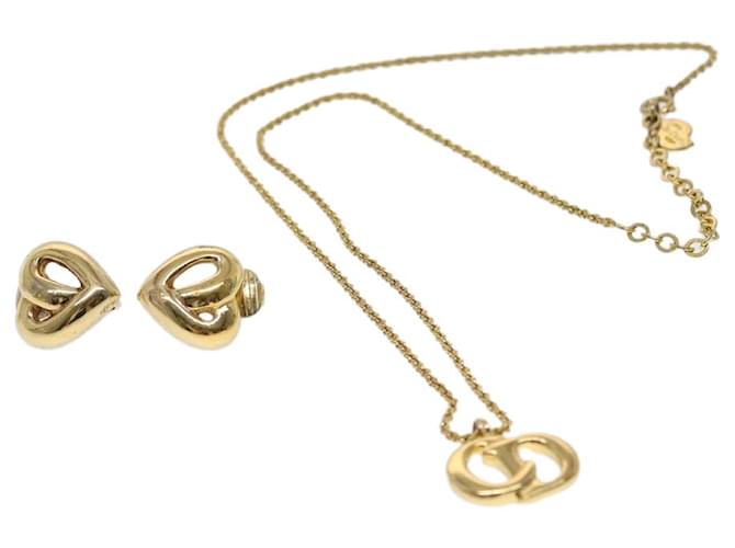 Christian Dior Accessoires Halskette 2Stellen Sie Gold Tone Auth am ein4822 Metall  ref.1019114