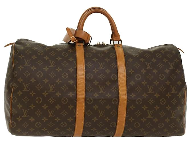 Louis Vuitton Monogram Keepall 55 Boston Bag M41424 LV Auth 48838 Cloth  ref.1019122