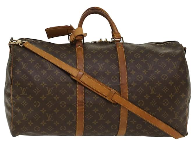 Louis Vuitton Monograma Keepall Bandouliere 55 Boston Bag M41414 LV Auth th3813 Lona  ref.1019150