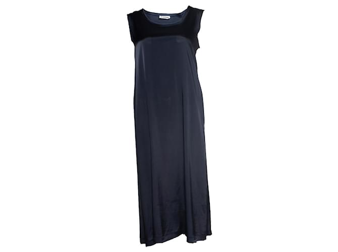 JIL SANDER, blue dress with raw edges Viscose  ref.1019174