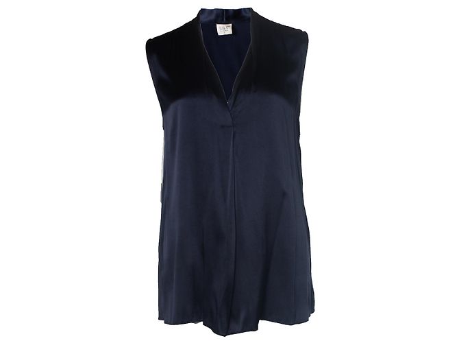 Autre Marque Pauw, Blue sleeveless silk top