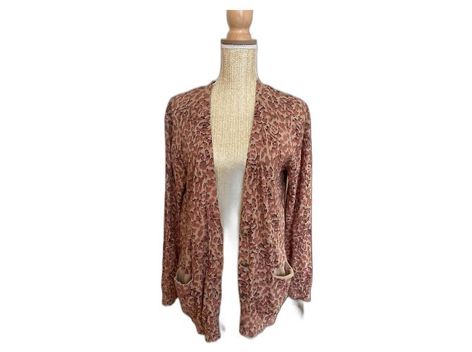 Marc by Marc Jacobs Strickjacke aus Baumwolle Braun Gepunktet