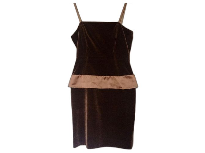 Robe Yves SAINT LAURENT Marron 
