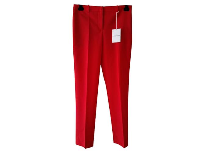 GIVENCHY WOOL PANTS Red  ref.1019266