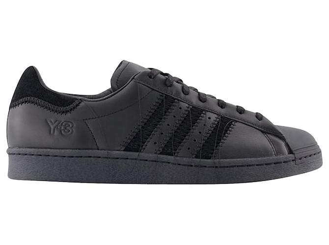 Y3 Y-3 Superstar Sneakers - Y-3 - Leather - Noir Black  ref.1019276