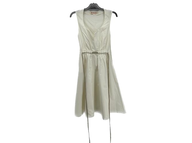 MARNI  Dresses T.fr 38 cotton White  ref.1019290